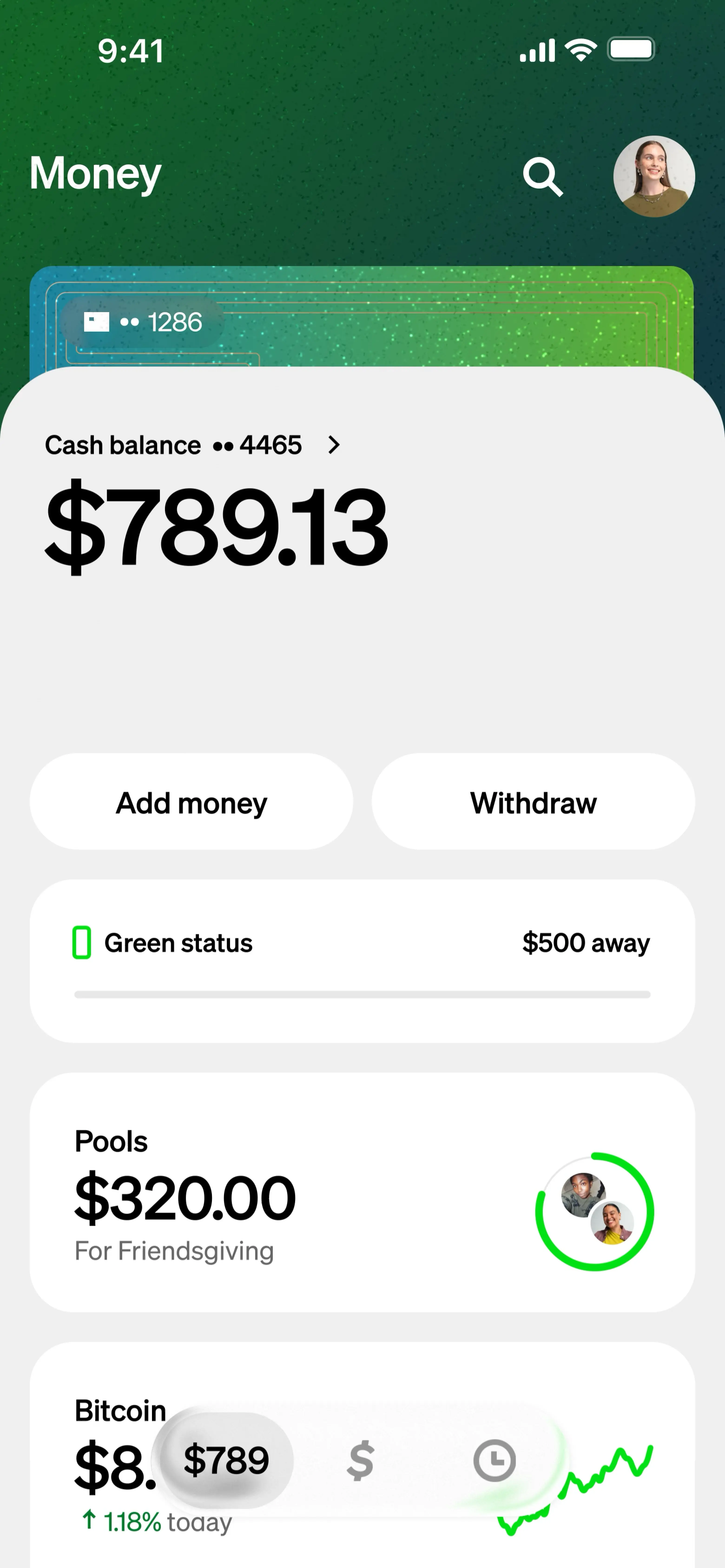 Cash App money screen
